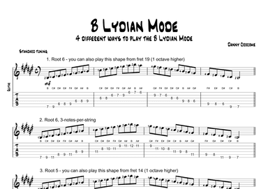 B Lydian Mode (4 Ways to Play)