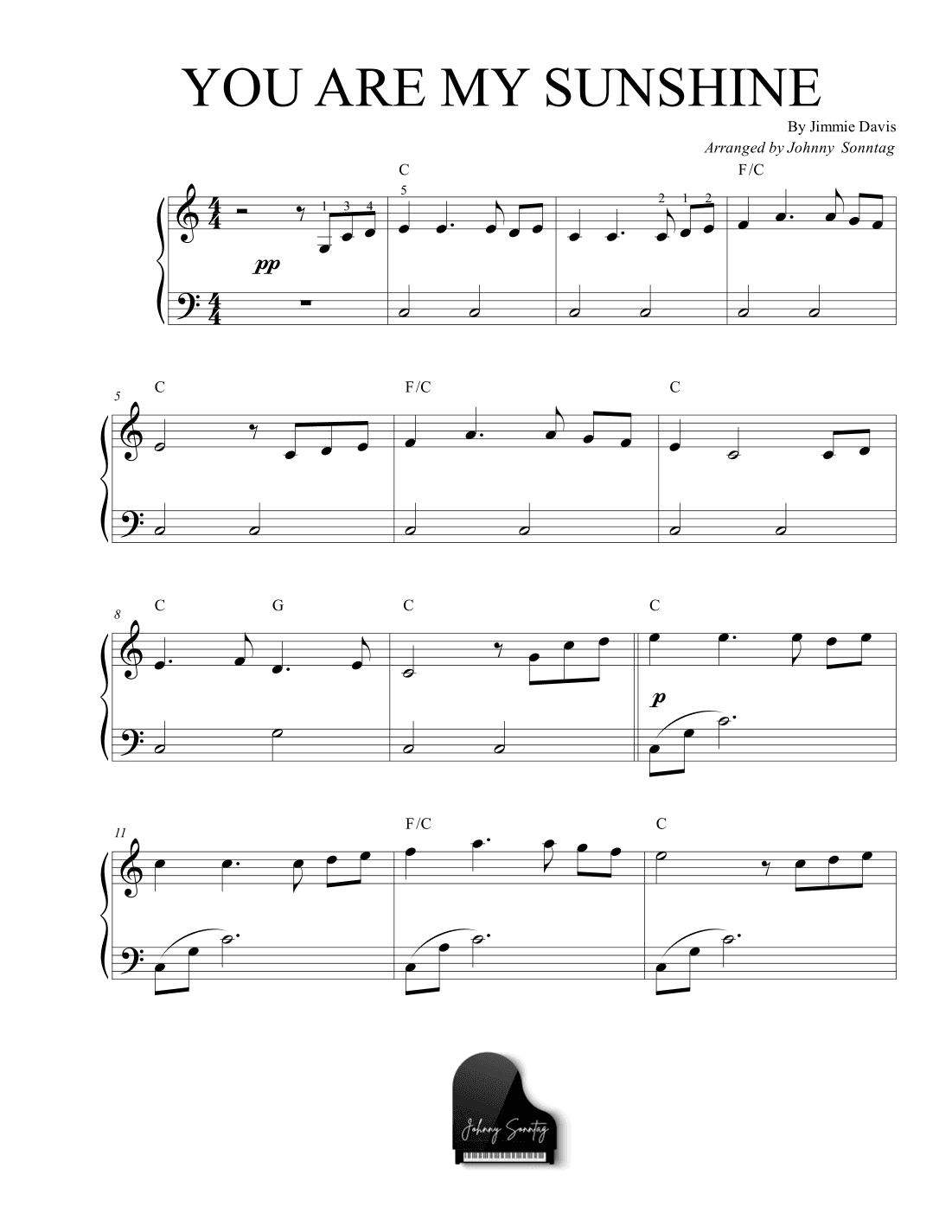 You Are My Sunshine (arr. Johnny Sonntag)