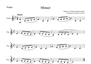 Minuet (arr. Zachary Corbett)