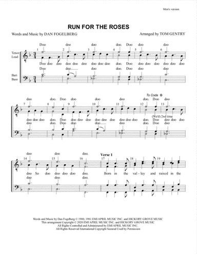 Run For The Roses (arr. Tom Gentry)