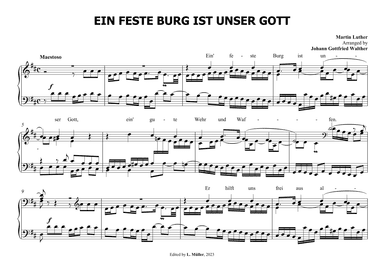 Ein feste Burg ist unser Gott - Johann Gottfried Walther (arr. JOHANN GOTTFRIED WALTHER)