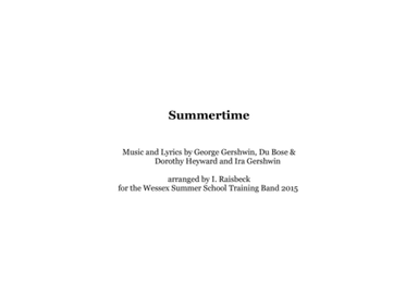 Summertime (arr. Ian Raisbeck)