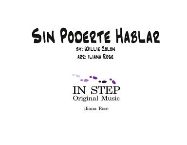 Sin Poderte Hablar (arr. iliana Rose)