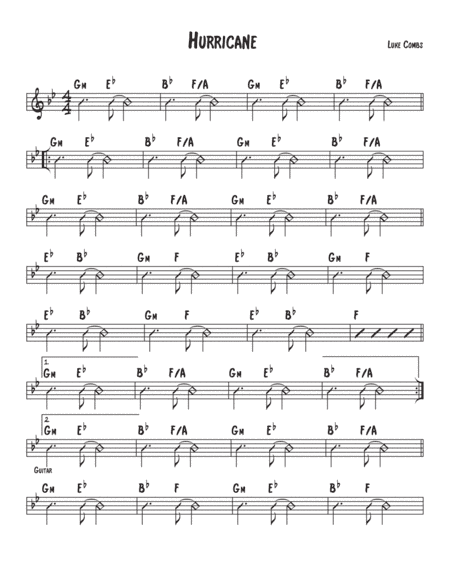 Hurricane (arr. David M Fagnant)