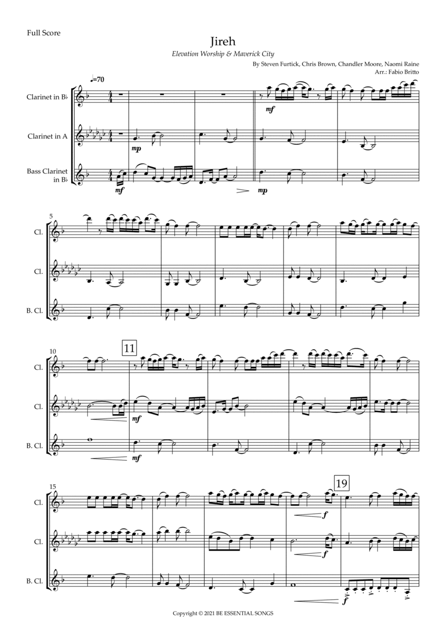 Jireh (arr. Fabio Britto)