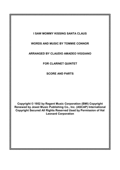 I Saw Mommy Kissing Santa Claus (arr. Claudio Amadeo Viggiano)