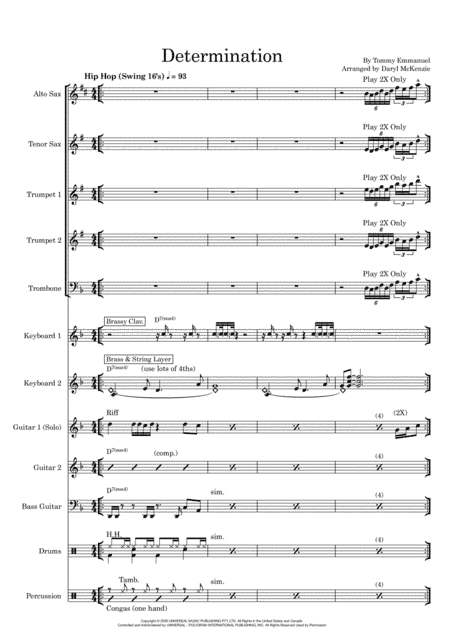 Determination (arr. Daryl McKenzie)