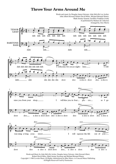Throw Your Arms Around Me (arr. Alex Morris)