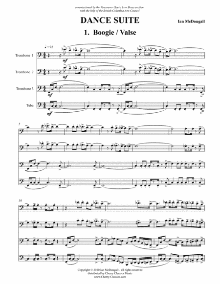 Dance Suite for Three Trombones & tuba