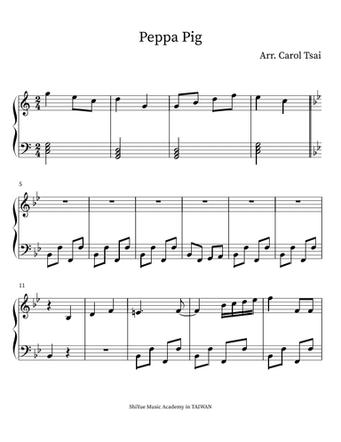 Peppa Pig (arr. Carol Tsai)