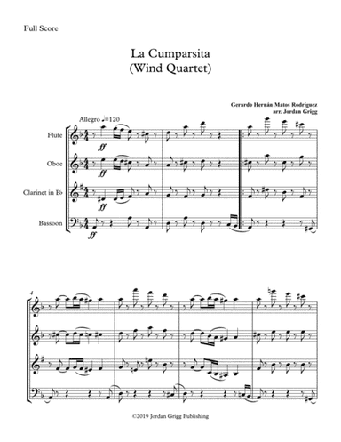 La Cumparsita (Wind Quartet) (arr. Jordan Grigg)