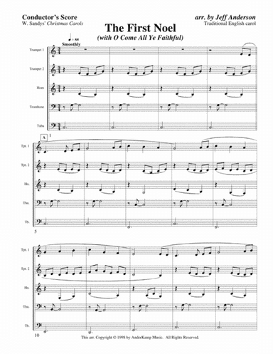 The First Noel for Brass Quintet (arr. Jeff D. Anderson)