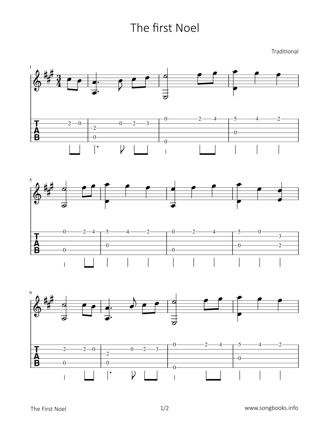 The first Noel (arr. Bettina Schipp)