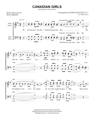 Canadian Girls (arr. Greg Mallett)