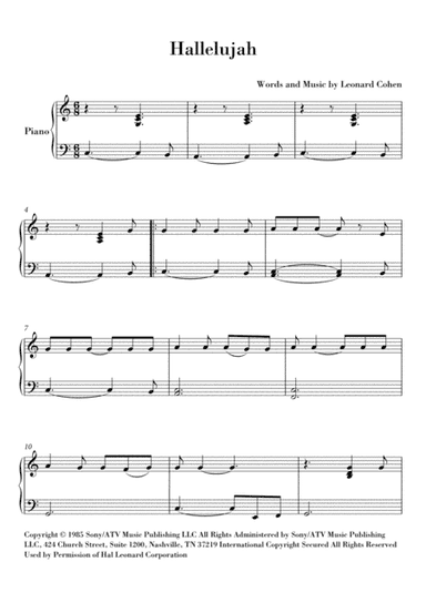 Hallelujah (arr. Ahiva Editions)