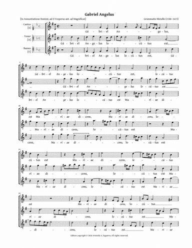 Gabriel Angelus (Metallo) - SAT (arr. Aristotle A. Esguerra)