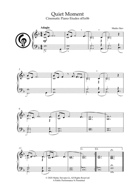 Quiet Moment (Cinematic Piano Etudes S01E06)