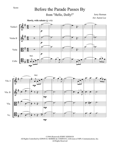Before The Parade Passes By (arr. Aaron Lee)