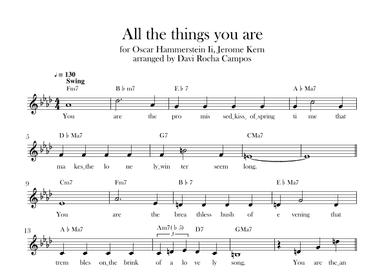 All The Things You Are (arr. Davi Rocha Campos)