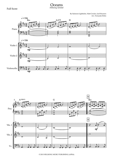 Oceans (where Feet May Fail) (arr. Fernando Britto)