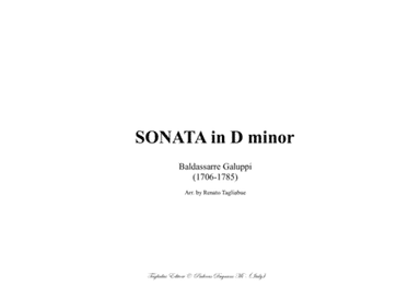 GALUPPI - SONATA IN D minor - For organ (arr. Renato Tagliabue)