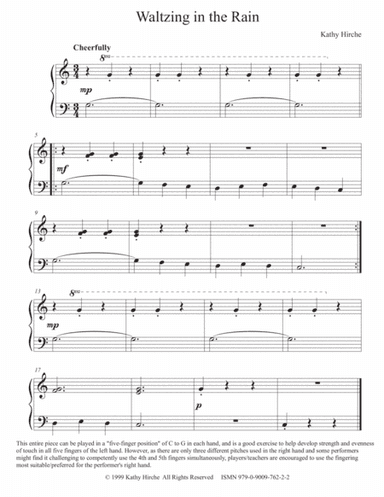 Waltzing in the Rain - Piano/Keyboard Solo