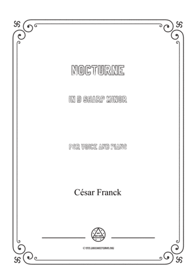 Franck-Nocturne in d sharp minor,for voice and piano (arr. MSM)