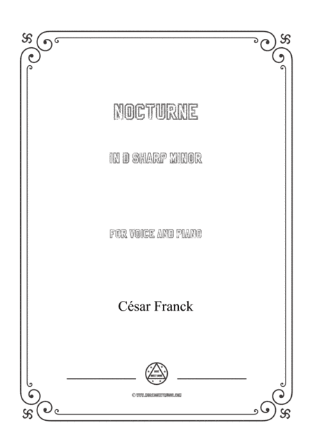 Franck-Nocturne in d sharp minor,for voice and piano (arr. MSM)
