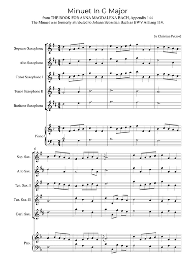 Minuet In G Major (with piano) (arr. Alex Nunes Rodrigues)