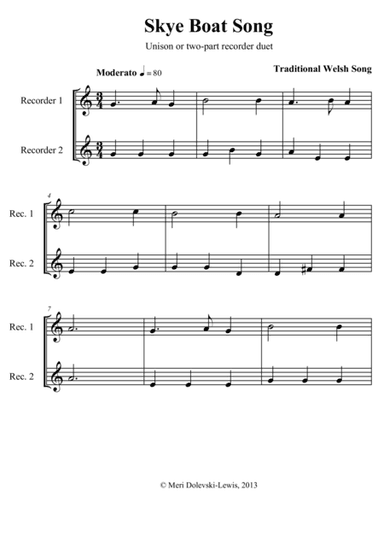 Skye Boat Song (arr. Meri Dolevski)