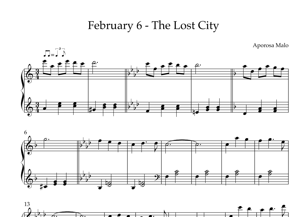 February 6 - The Lost City