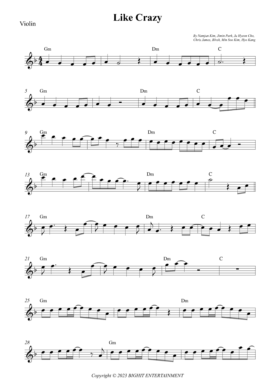 Like Crazy (arr. Wesley S. SIlva)