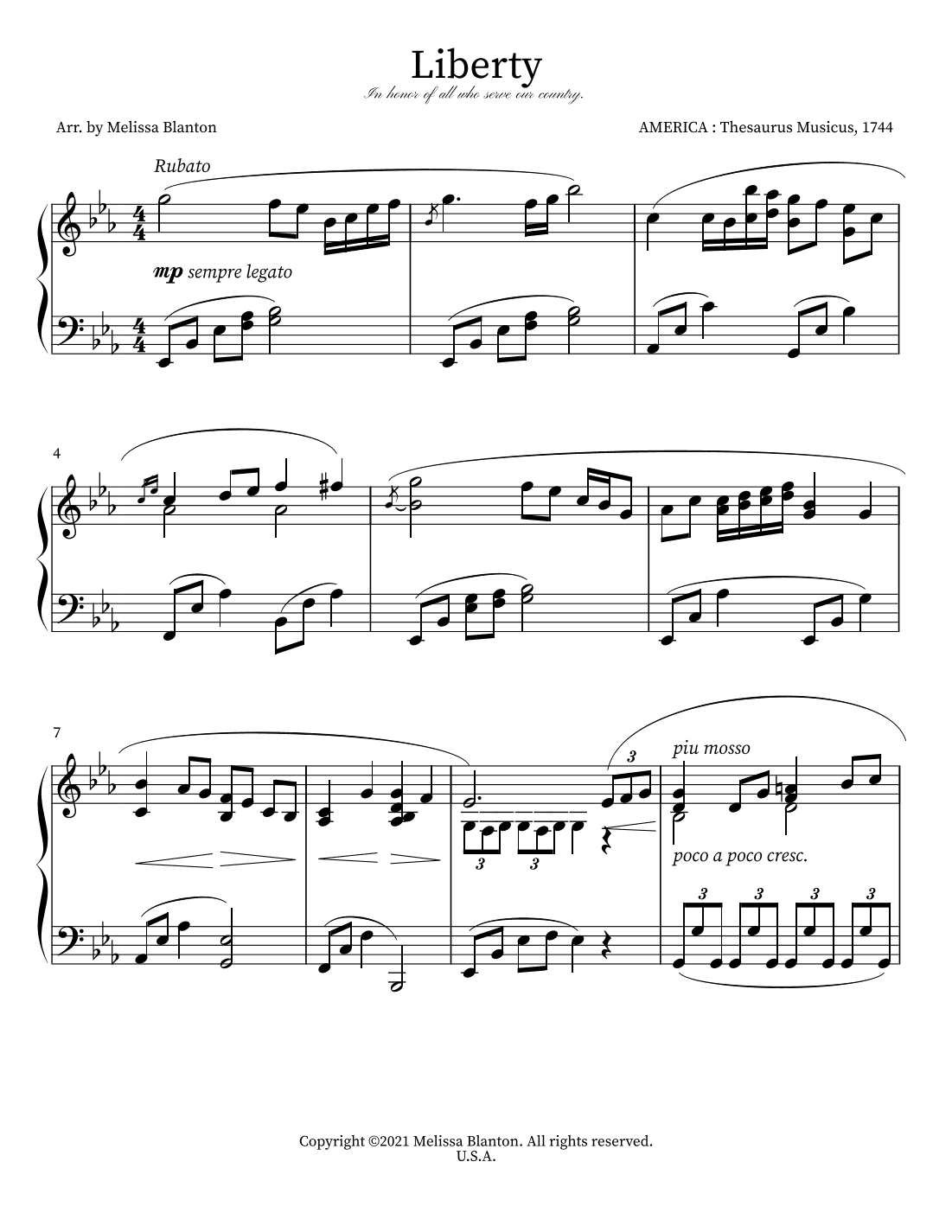 Liberty (arr. Melissa Blanton)