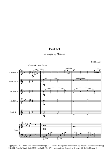 Perfect (arr. Milanov)