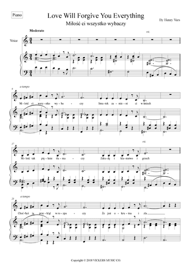 Love Will Forgive You Everything (arr. Marek Czekala)