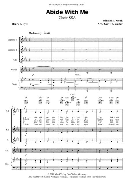Abide With Me (arr. Gert Th. Walter)
