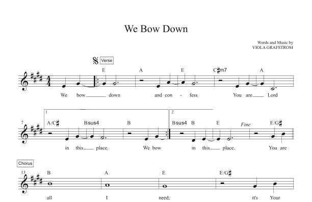 We Bow Down (arr. TraviSongs)