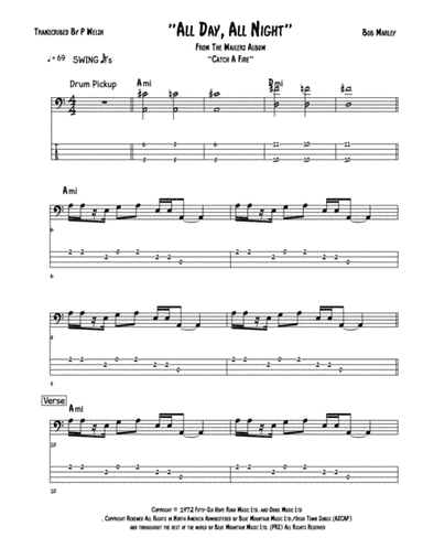 All Day All Night (arr. P Welsh)