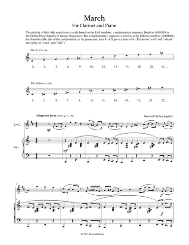 March for Clarinet and Piano