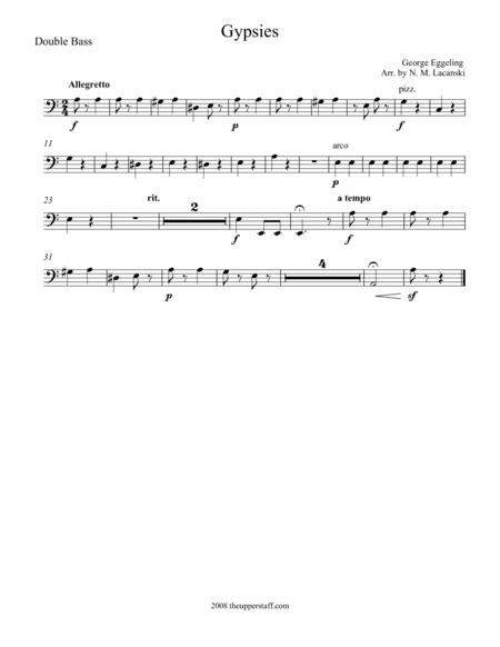 Gypsies (arr. Nick Lacanski)