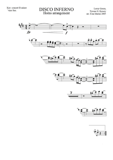 Disco Inferno (arr. Ivan Marini)
