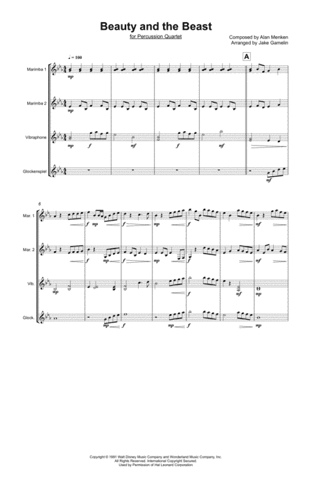 Beauty And The Beast (arr. Jake Gamelin)