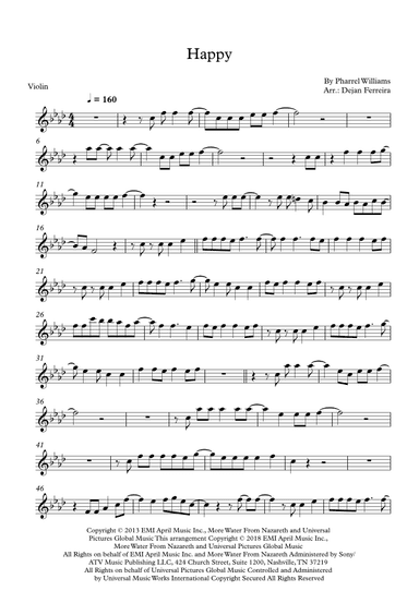 Happy (arr. Dejan Ferreira)