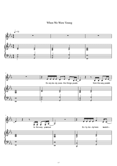 When We Were Young (arr. Adele Adkins)