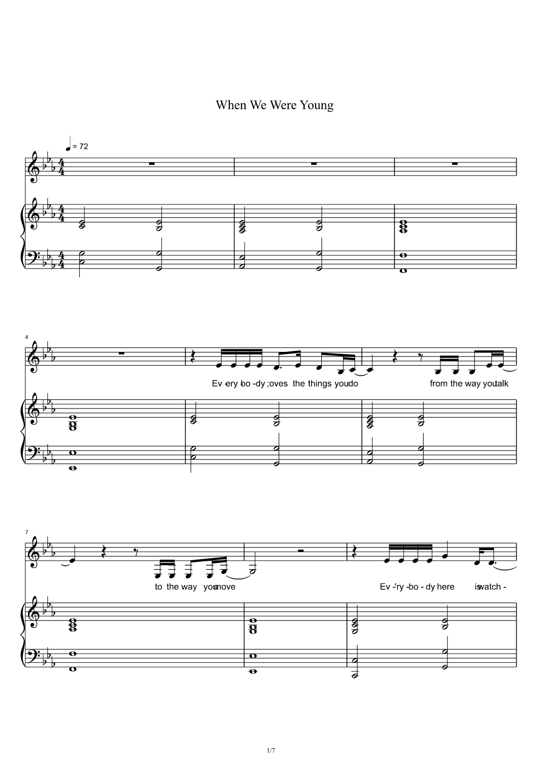 When We Were Young (arr. Adele Adkins)