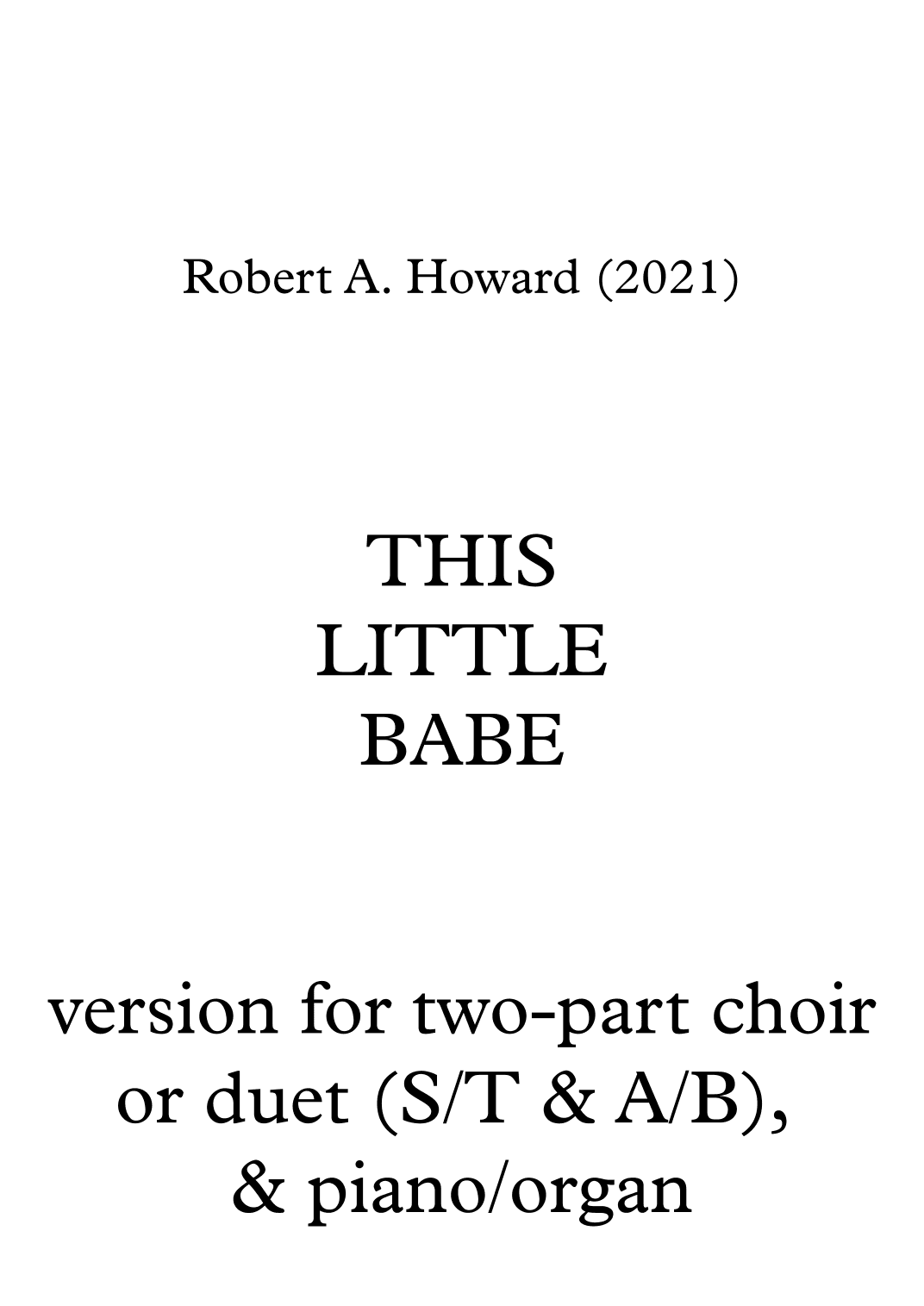 This Little Babe (SA version)