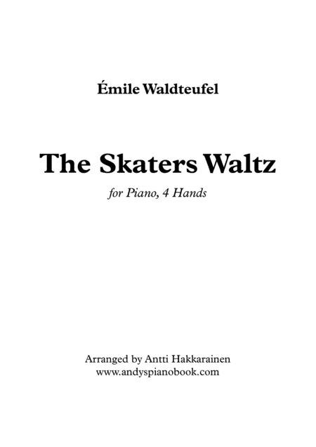 The Skaters Waltz - Piano, 4 Hands (arr. Antti Hakkarainen)