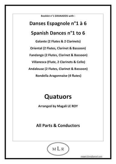 Booklet n°1 Spanish Dances GRANADOS (arr. Magali Le Roy)