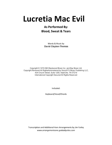 Lucretia Mac Evil (arr. Jim Farley)