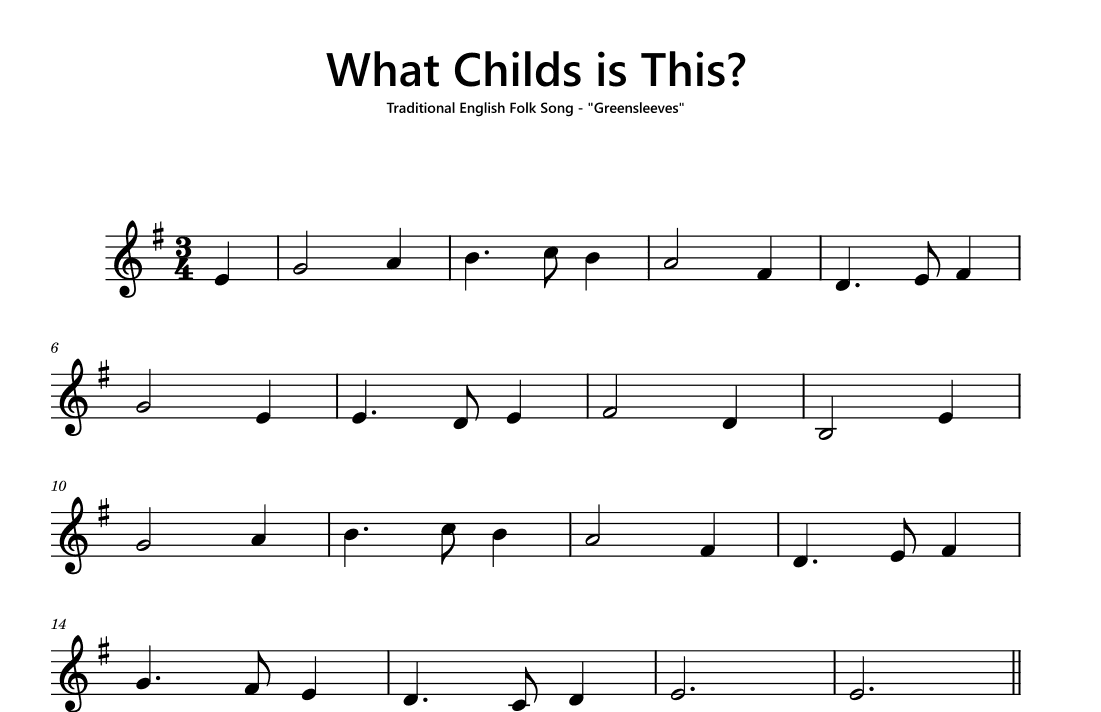 What Child is This? (Greensleeves) (arr. Funtom)